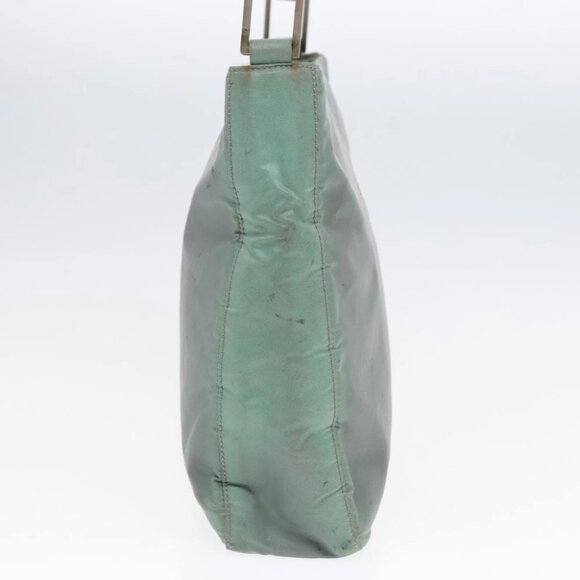 PRADA Shoulder Bag Nylon Khaki Silver Auth ki4969 - Picture 5 of 14